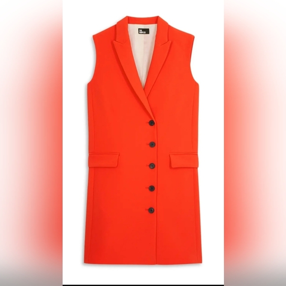 THE KOOPLES Tailored Sleeveless Orange Blazer Dress. NWT MSRP $475 US M - Picture 5 of 13